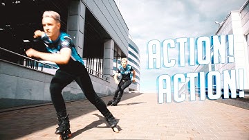 FREERIDE SLALOM SLIDES TRICKS ON INLINE SKATES MICRO DELTA F