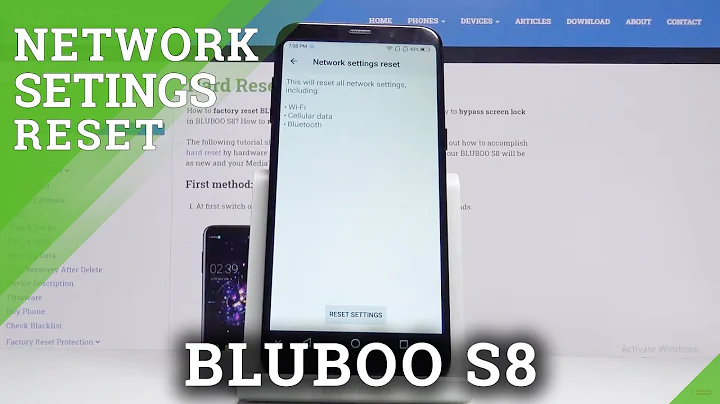 How to Reset Network Settings in BLUBOO S8 - Restore Network Configuration