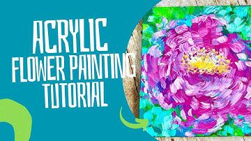 How to paint a simple abstract flower in acrylic! #easyart #acrylicpainting #howtopaintaflower