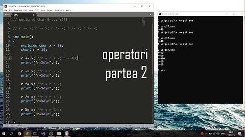 Programare pentru incepatori Limbajul C. Lectia 17. Operatori (partea 2)