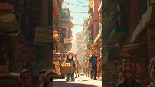 wafadar Bandar 😍🥰 #ai   #trending #animatedshort #viralvideo #shortcartoon #hindistory #cartoon