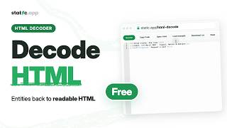 How to HTML Decode Text Online (Free HTML Decoder)