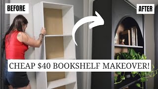 Diy furniture flip on a budget! Turning a basic bookshelf into something beautiful!