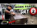 Day2 thrash weekend  paint prep more welding  wrenching  ramp truck ep22