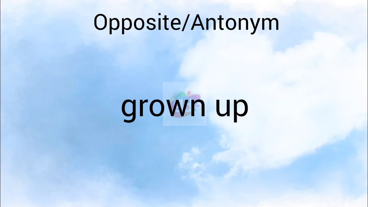 Grown Up Opposite Antonym Googul Dictionary grownup YouTube