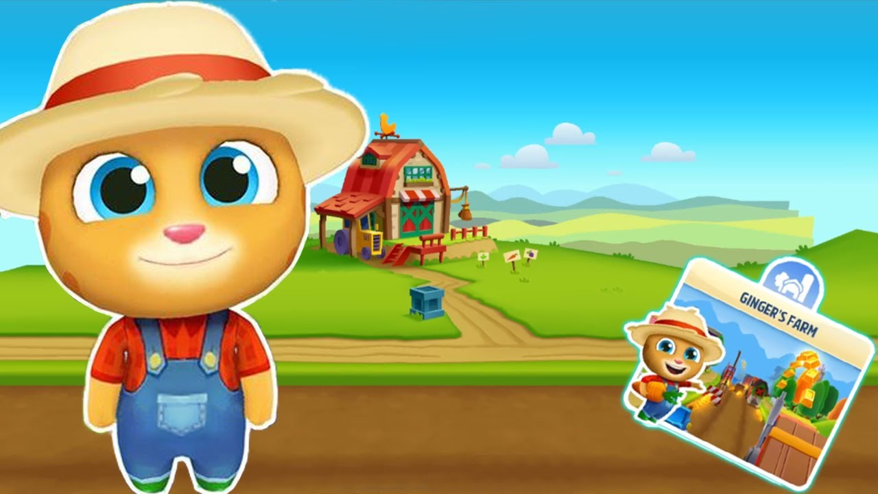 Talking Tom Gold Run Farmer Ginger Gameplay Part 53 Ginger's Farm Runs! YouTube