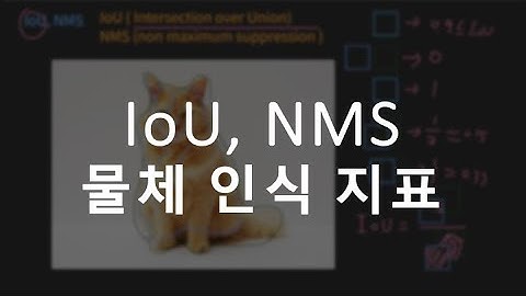 물체인식 IoU, NMS , non max suppression