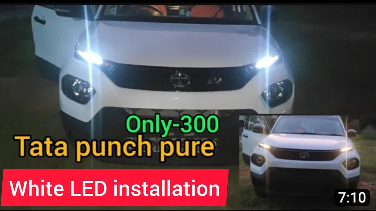 Tata punch pure modification/Tata punch parking bulb change YouTube