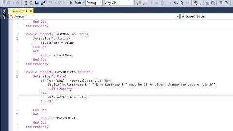 Object Oriented Programming 3 – Property Procedures