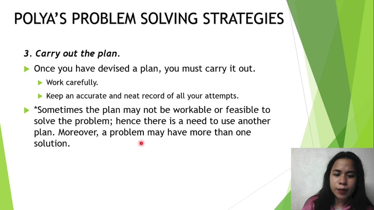 what is polya's problem solving strategy