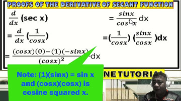THE DERIVATIVE OF SECANT FUNCTION