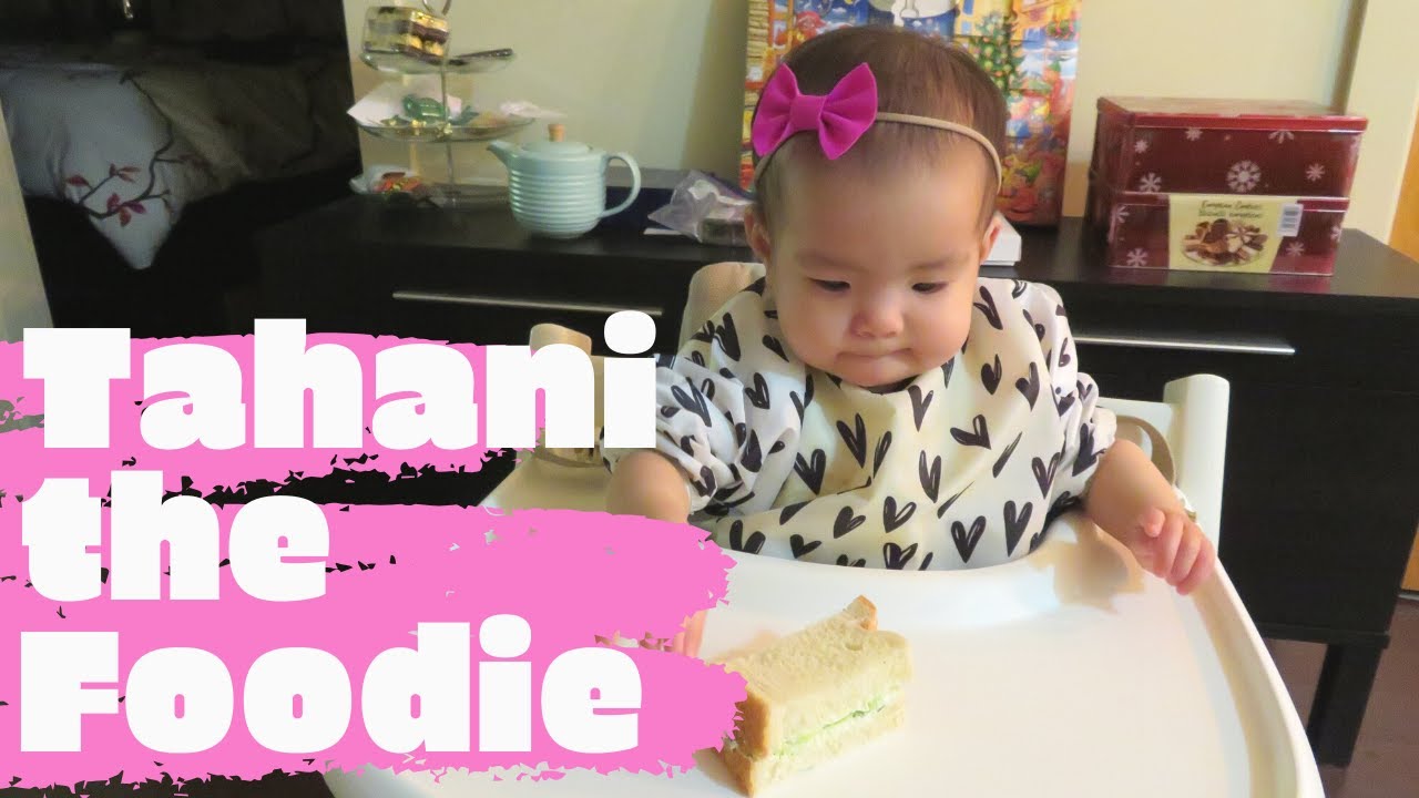 Babyled Weaning 9 Month Baby Eating A Cucumber Sandwich Baby