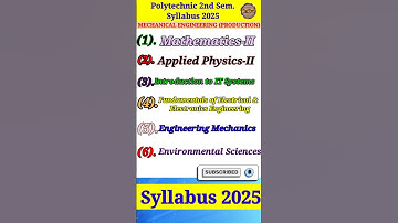 IInd Sem. bteup Syllbus 2025 ✅️ latest news | @Rtechpoly |#Shorts |#viralreel ||#youtubeshorts 🙄