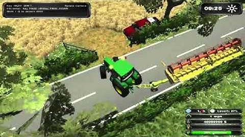 Moving the combine to field 4