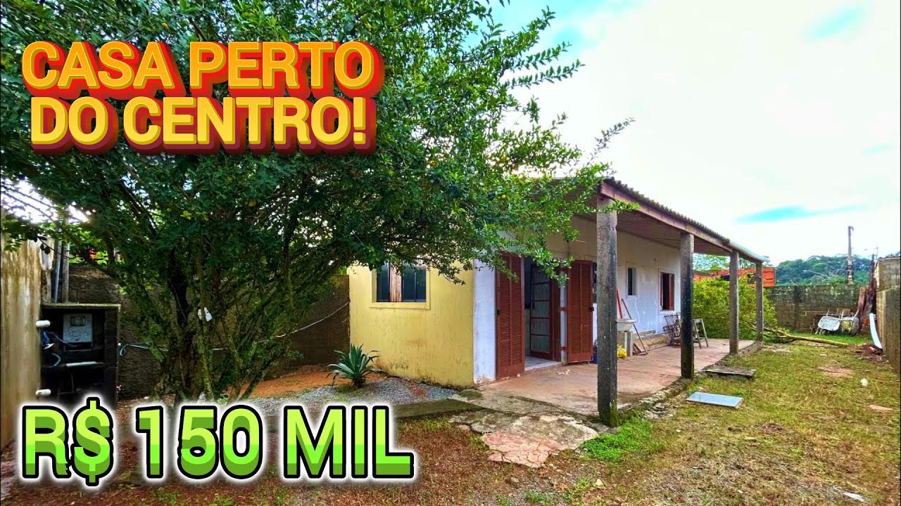 APROVEITE AGORA CASA NA PRAIA DE PERUIBE APENAS 7 MINUTOS DE CARRO DA PRAIA E DO CENTRO R$ 150 MIL