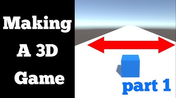 How To Make A 3D Game In Unity Part1 - Movement