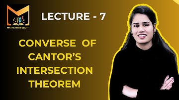 Lecture 7 : Converse of Cantor