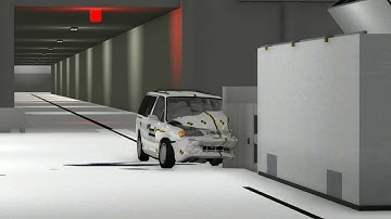 1995 Ibishu Kashira - 60Km/h driver-side small overlap Crash test - Beam.NG drive