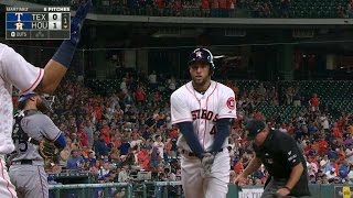 TEX@HOU: Springer opens scoring with a solo home run