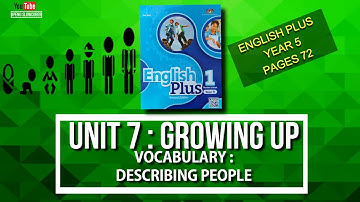 UNIT 7 - DESCRIBING PEOPLE - (VOCABULARY) ENGLISH PLUS 1 YEAR 5