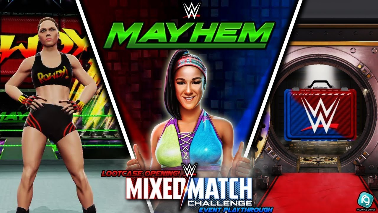 WWE Mayhem | Lootcase Opening! | Mixed Match Challenge Event Playthrough