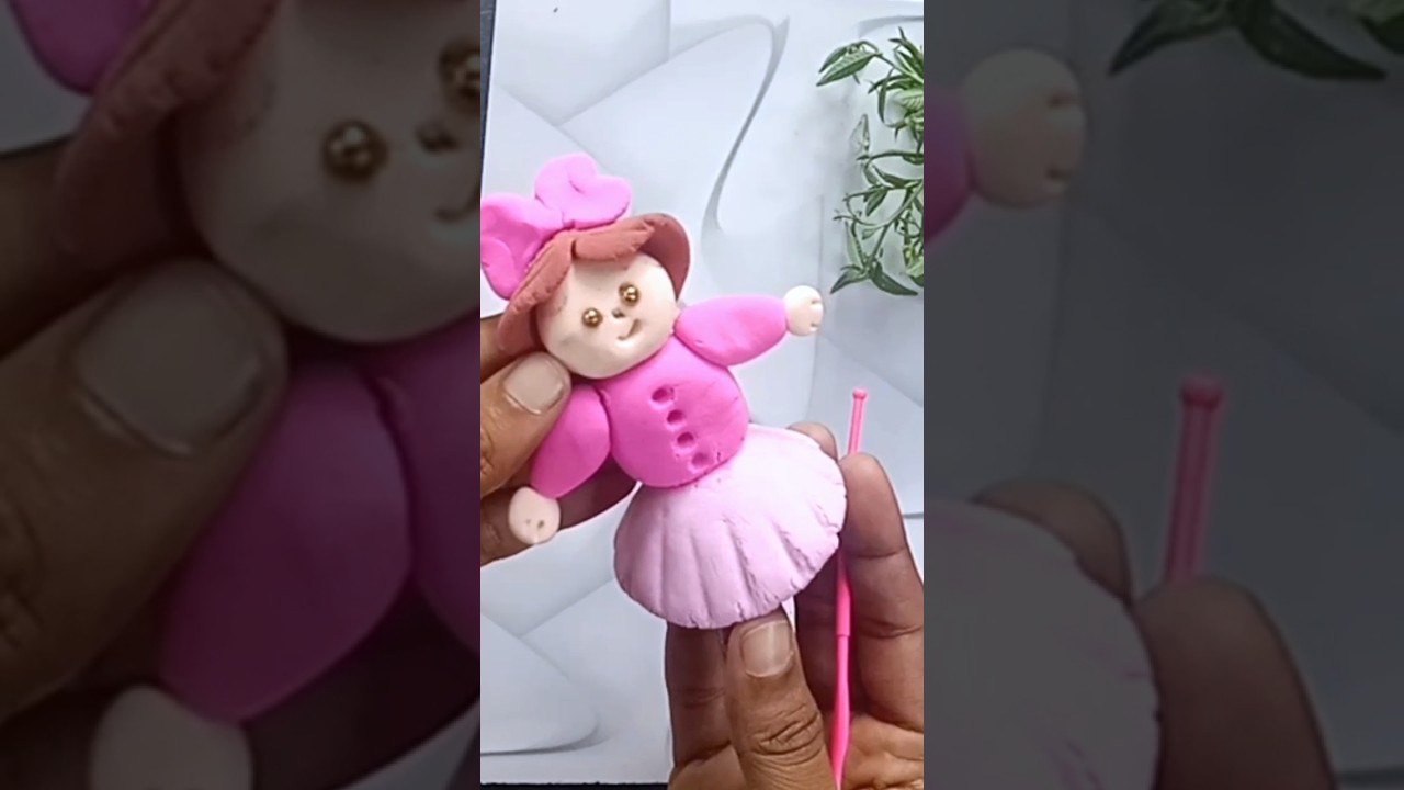 DIY cute doll make using modelling clay 😍🥰|| 