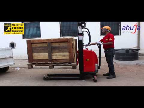 StackEasy Hydraulic Semi Electric Stacker (1500 kg) by Ahuja Group