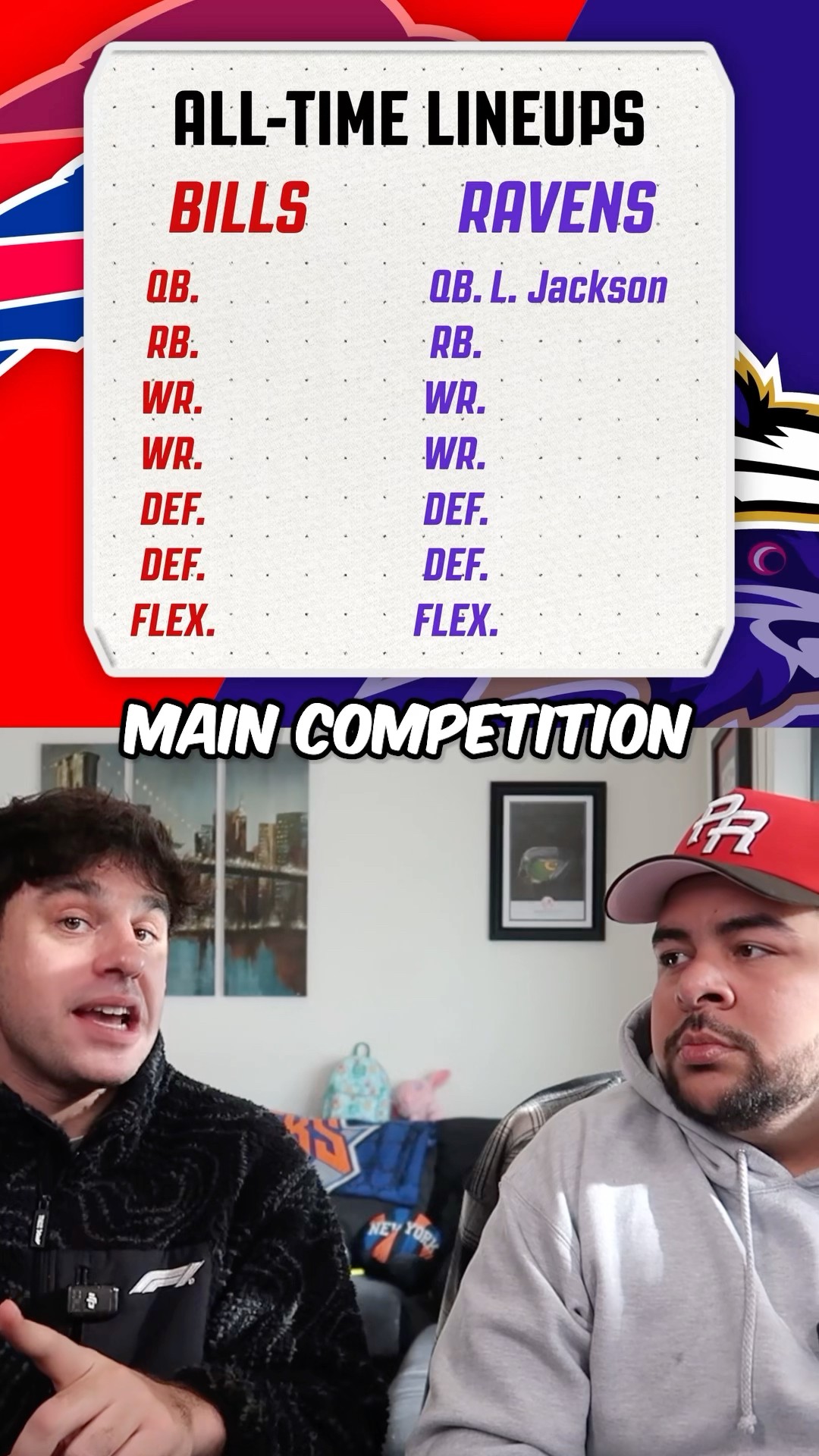 Ravens or Bills ? Who’s got the better all-time lineup ? ??@BroadcastBoysHoH