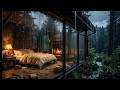 [No Ads in Middle] Cozy Cabin Rain 10 Hours | Fireplace ASMR Deep Sleep Insomnia White Noise