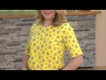 Denim & Co. Knit Elbow Sleeve Anchor Print Top with Jennifer Coffey