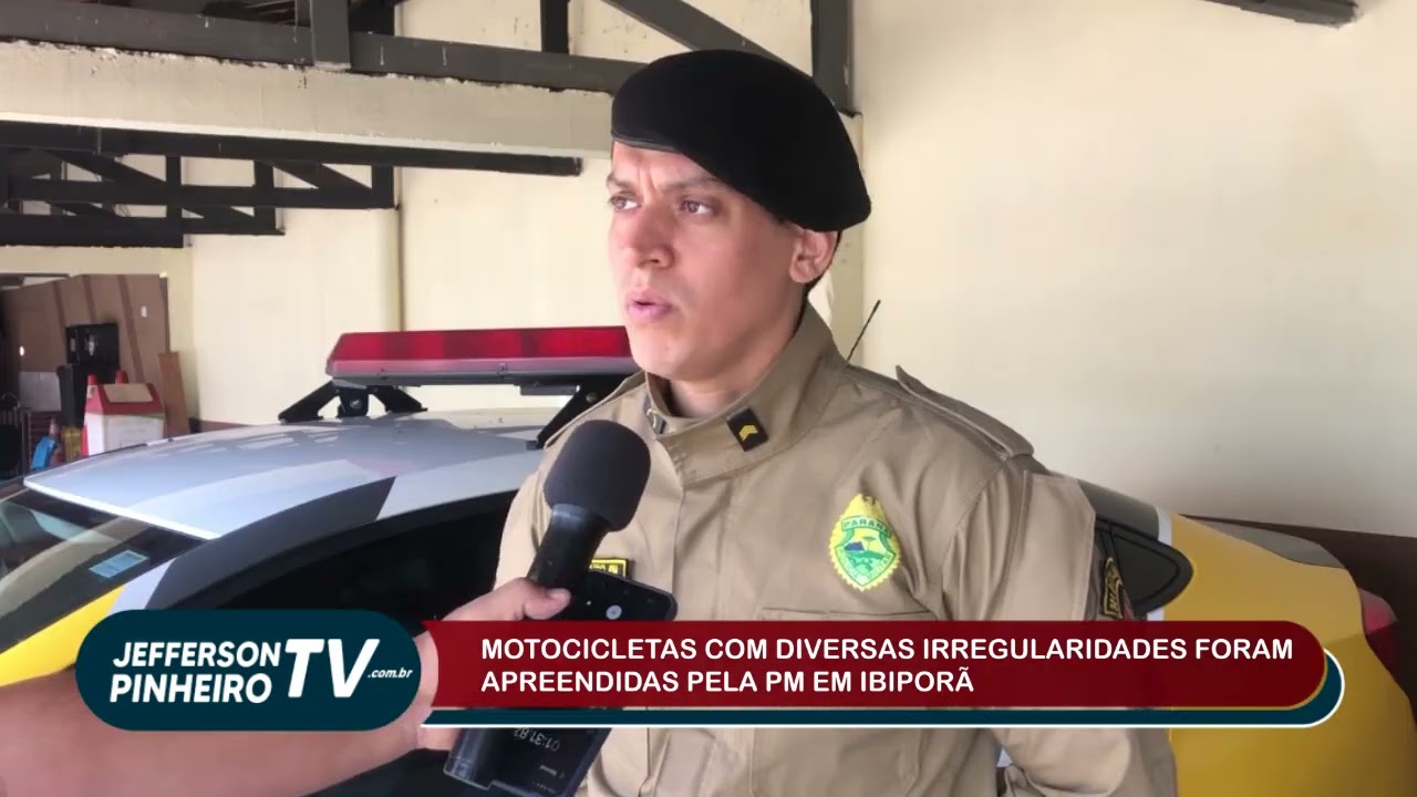 PM APREENDE MAIS 8 MOTOCICLETAS COM IRREGULARIDADES EM IBIPORÃ
