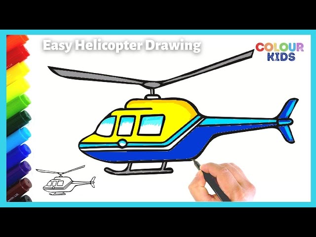 How To Draw A Helicopter Step by Step - [16 Easy Phase] + [Video]