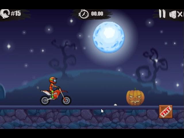 Get ready for spine-tingling stunts in Moto X3M Halloween! 🎃🏍️ Race