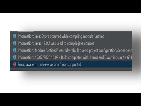 Error: Java: error: release version 5 not supported & 12 version not supported.. IntellijIDEA.