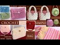 Bolsos a crochet 7 bolsos morralitos tejidos fáciles con ganchillo con diferentes materiales