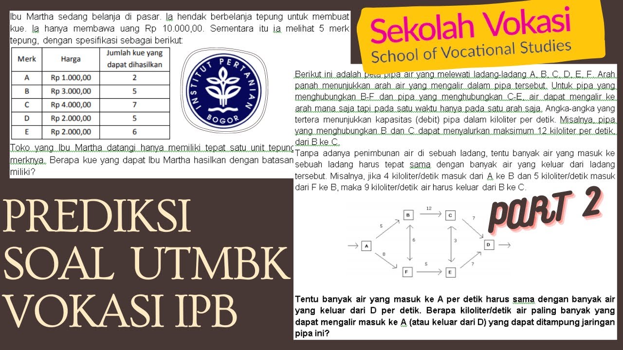 Prediksi Soal UTMBK VOKASI IPB | part 2