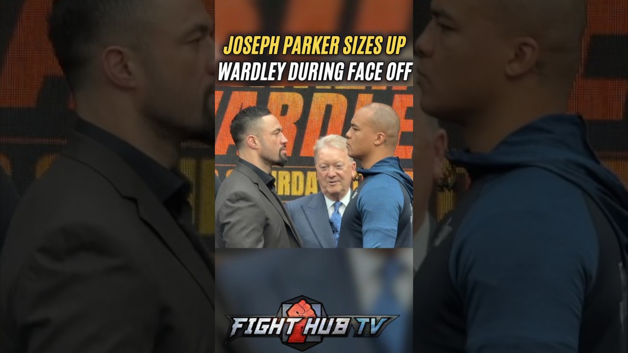 Joseph Parker SIZES UP Fabio Wardley in tense FACE OFF at final  press conference
