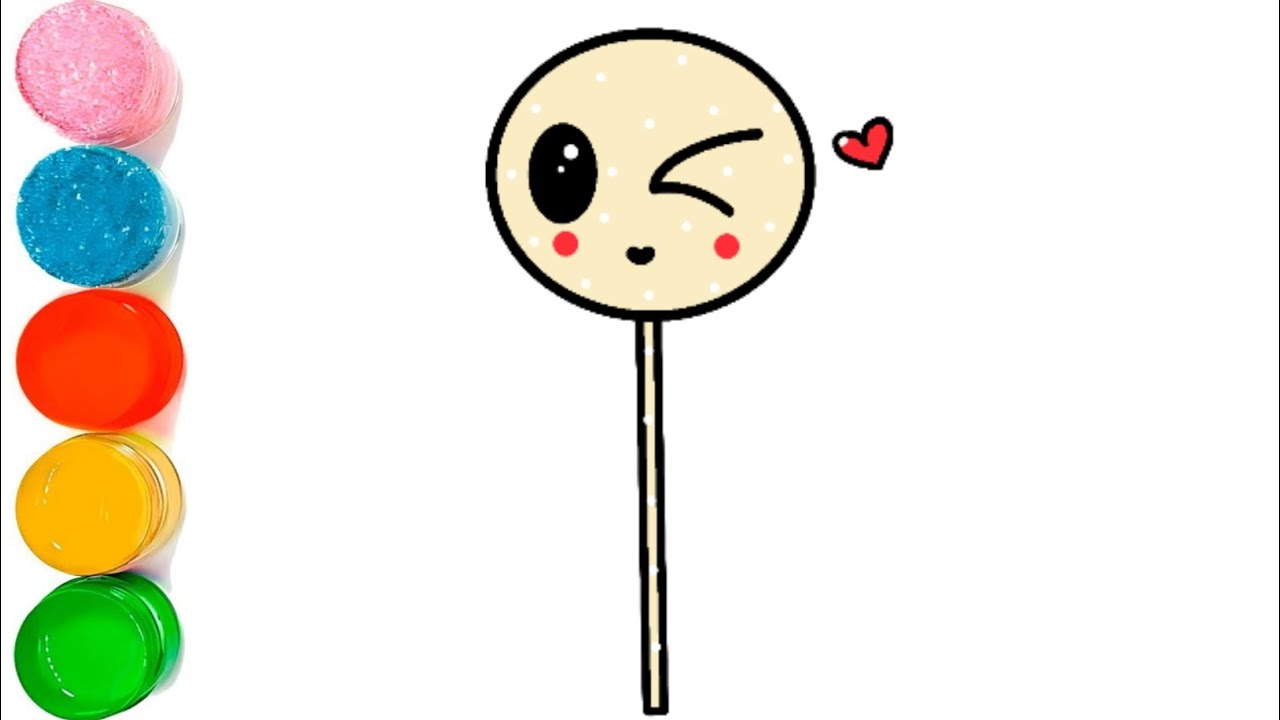 How to Draw a Cute Lollipop For Children 😍 