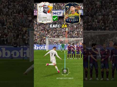 Roberto Carlos vs Ronaldo Free Kick FIFA 22 - FC 24 #football #shorts