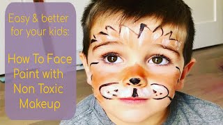 Easy Lion Face Paint Tutorial with Safe, Green Makeup