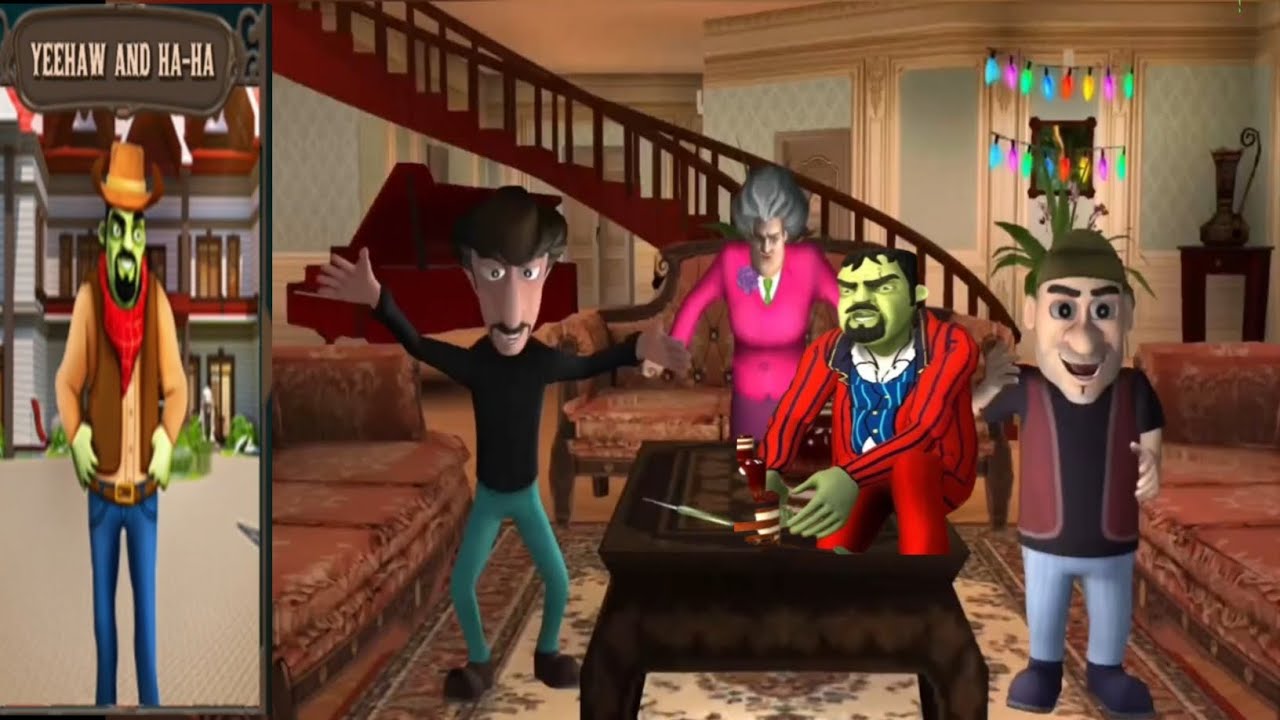 YEEHAW AND HA HA  | Grumpy's big day | Scary stranger 3D | new Update level