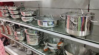 ethirajalu naidu kitchen stainless-steel vessels/cheapest stainless-steel shop chennai