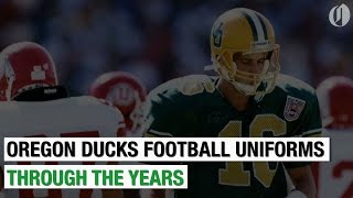 Oregon Ducks football uniforms through the years