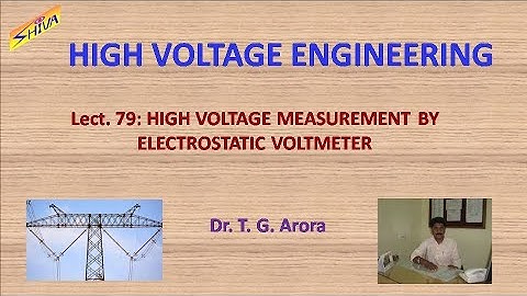 High Voltage Engineering: Lect.79: High Voltage Measurement by Electrostatic Voltmeter