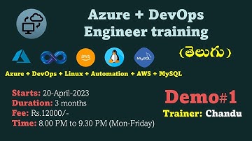 Live Demo #1 | Azure DevOps course introduction | CCIT  | Azure in telugu | 9381136450
