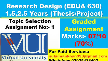 1. Research Topic Selection Topic "Time Management Skill" (EDUA 630) Assign No#1  Research/Thesis