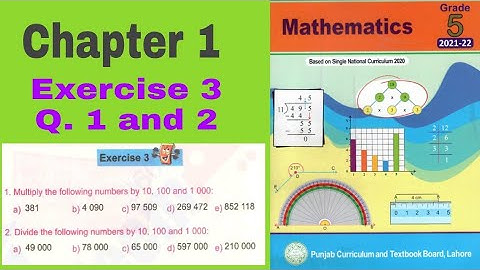 5th math chapter 1 exercise 3 | Q 1 & 2 | Multiplication & divisi of Whole  no | Ilmi Darasgah