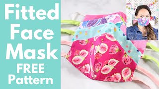 After many requests for a more fitted face mask my pleated tutorial,
i'm sharing tutorial and free pattern this mask! it can be wo...