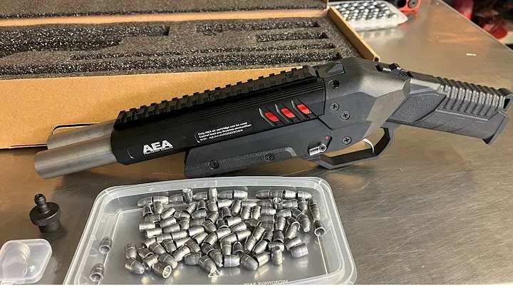 Custom AEA Harpoon 6 shot 357/9mm w/ CNC steel Beehive barrels by Texoma Precision Pellet VID 199