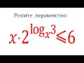 Решите неравенство ➜ x∙2^(log_x(⁡3))≤6